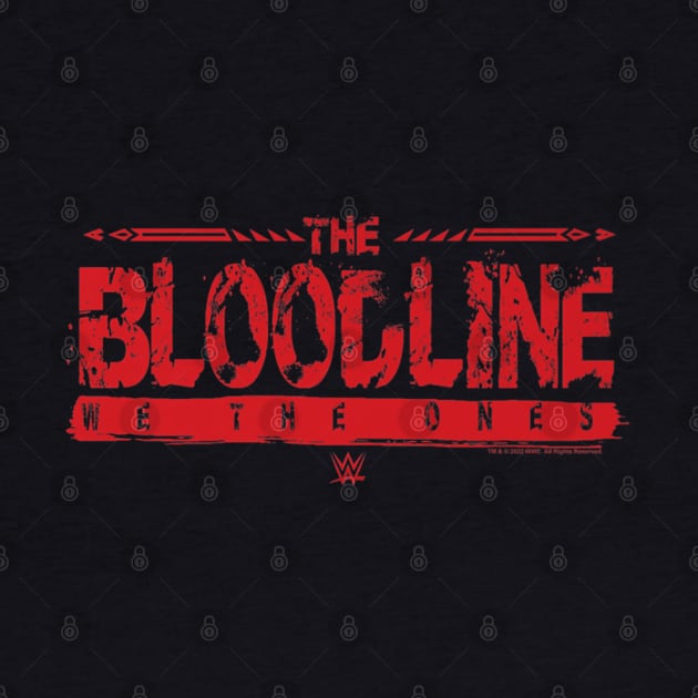 The Bloodline We The Ones Bold Distressed Red Text Logo by Holman